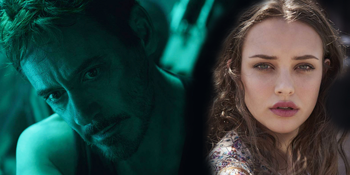 Tony Stark en Katherine Langford als Morgan Stark in Endgame