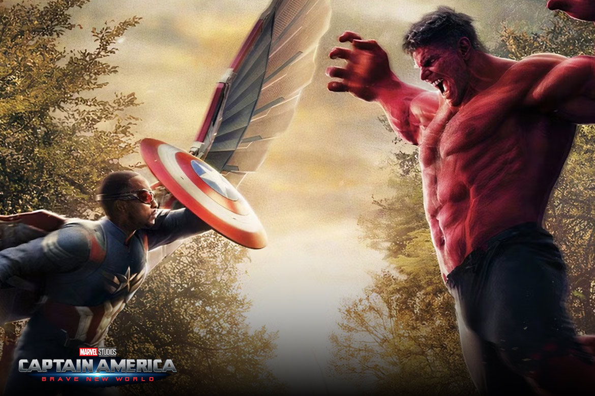 Captain America versus Red Hulk poster